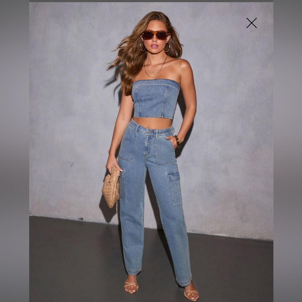 Vici Light Blue Straight Leg Jeans